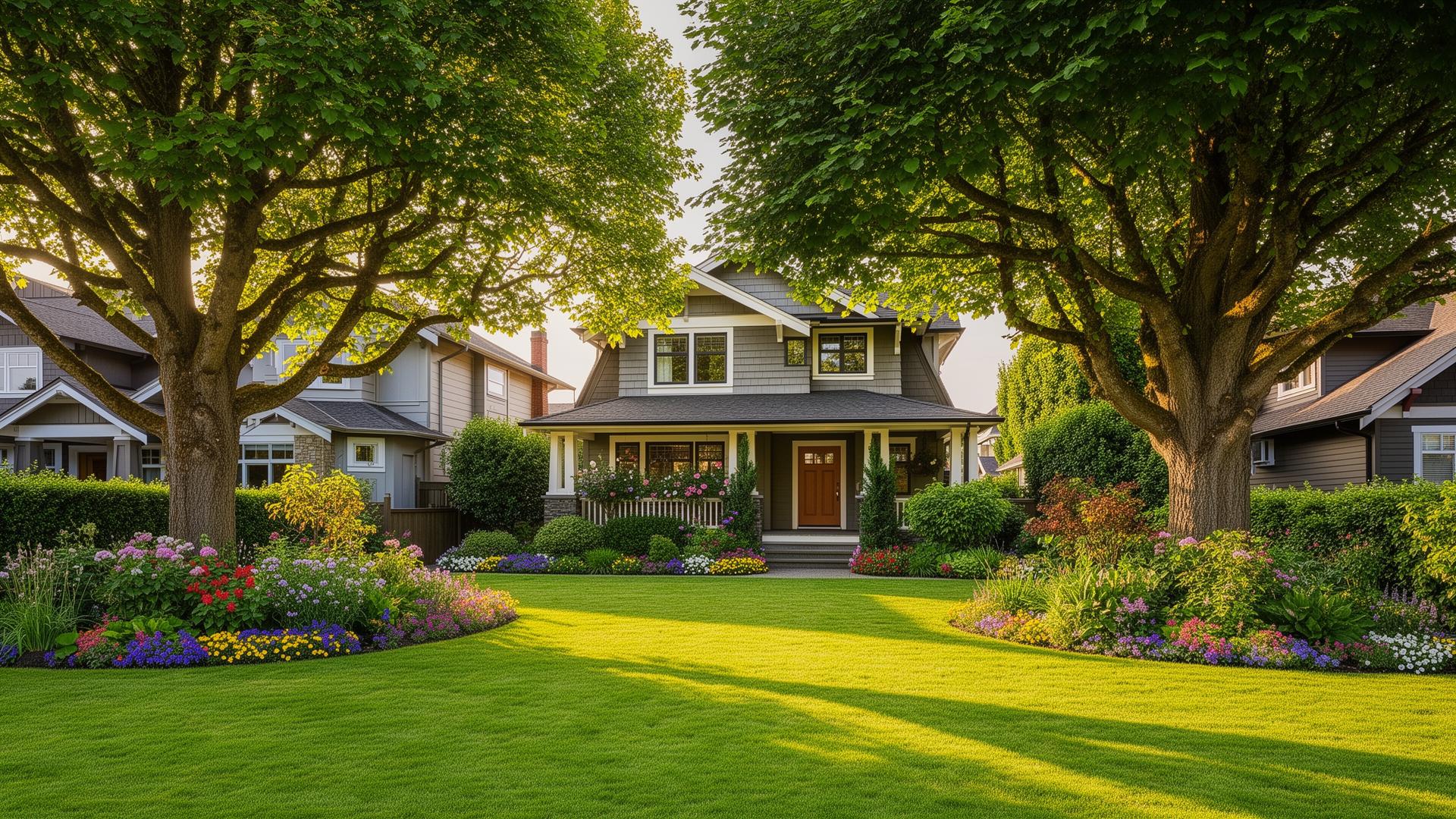 Beautiful well-maintained front yard in the Dunbar neighbourhood